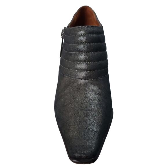 Donald J Pliner Women's Monica Taupe Pewter Metallic High Heel Booties Sz 6.5M - Picture 13 of 15